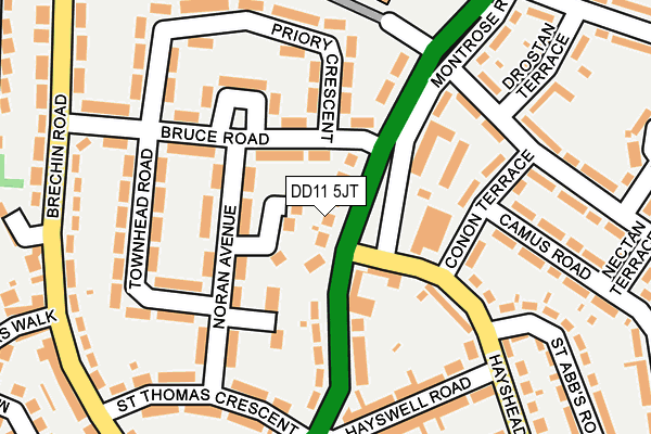 DD11 5JT map - OS OpenMap – Local (Ordnance Survey) DD11 5JT map - OS OpenMap – Local (Ordnance Survey)