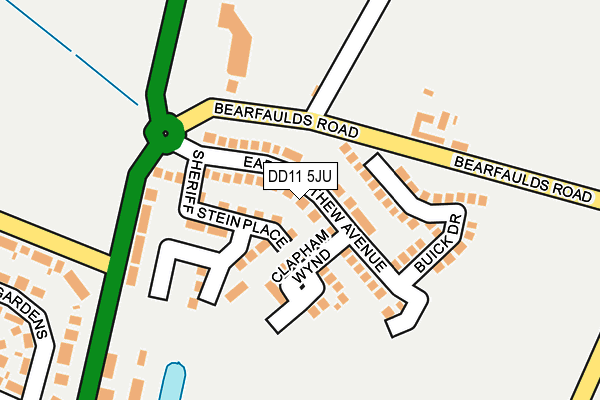 DD11 5JU map - OS OpenMap – Local (Ordnance Survey) DD11 5JU map - OS OpenMap – Local (Ordnance Survey)