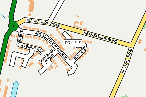 DD11 5LF map - OS OpenMap – Local (Ordnance Survey) DD11 5LF map - OS OpenMap – Local (Ordnance Survey)