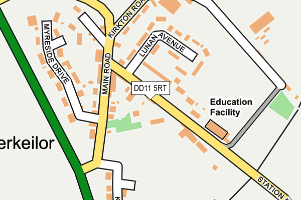 DD11 5RT map - OS OpenMap – Local (Ordnance Survey) DD11 5RT map - OS OpenMap – Local (Ordnance Survey)