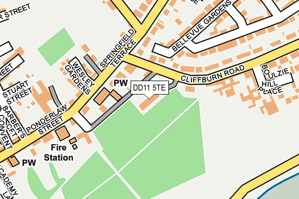 DD11 5TE map - OS OpenMap – Local (Ordnance Survey) DD11 5TE map - OS OpenMap – Local (Ordnance Survey)