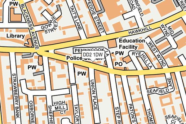 DD2 1DW map - OS OpenMap – Local (Ordnance Survey) DD2 1DW map - OS OpenMap – Local (Ordnance Survey)