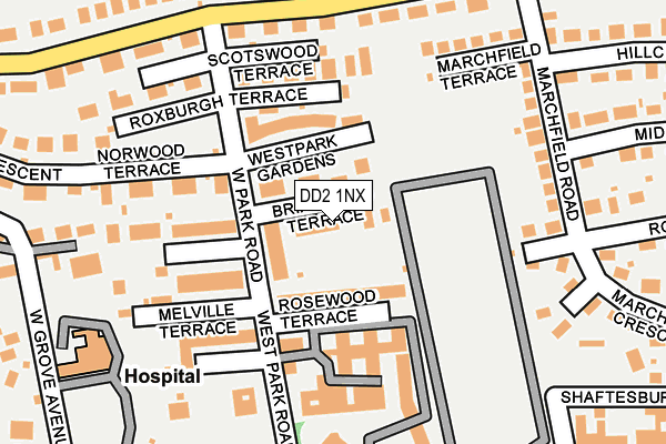 DD2 1NX map - OS OpenMap – Local (Ordnance Survey) DD2 1NX map - OS OpenMap – Local (Ordnance Survey)