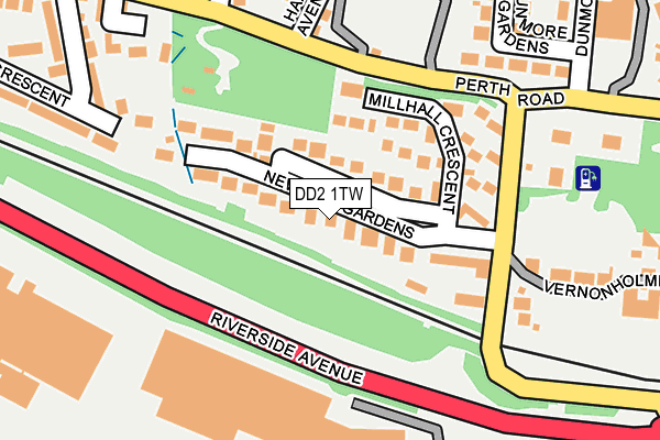DD2 1TW map - OS OpenMap – Local (Ordnance Survey) DD2 1TW map - OS OpenMap – Local (Ordnance Survey)