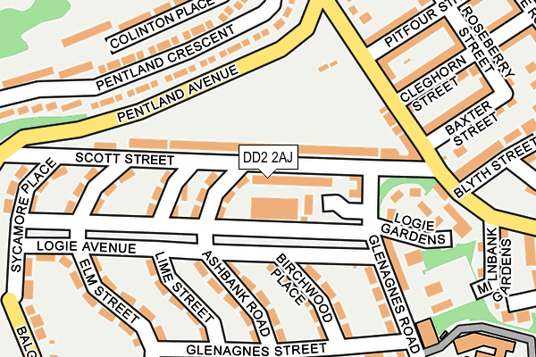 DD2 2AJ map - OS OpenMap – Local (Ordnance Survey) DD2 2AJ map - OS OpenMap – Local (Ordnance Survey)
