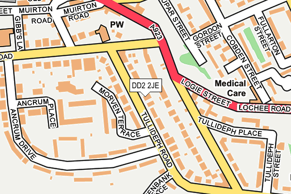 DD2 2JE map - OS OpenMap – Local (Ordnance Survey) DD2 2JE map - OS OpenMap – Local (Ordnance Survey)