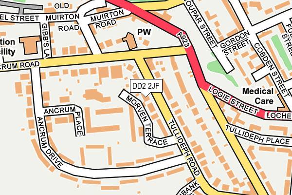 DD2 2JF map - OS OpenMap – Local (Ordnance Survey) DD2 2JF map - OS OpenMap – Local (Ordnance Survey)