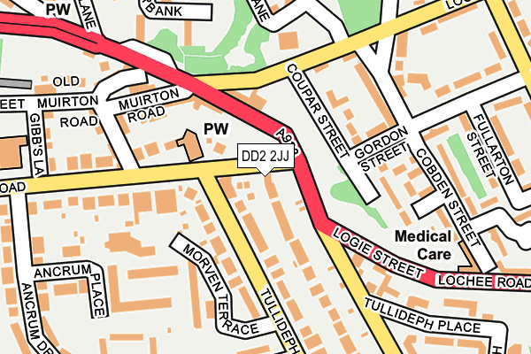 DD2 2JJ map - OS OpenMap – Local (Ordnance Survey) DD2 2JJ map - OS OpenMap – Local (Ordnance Survey)