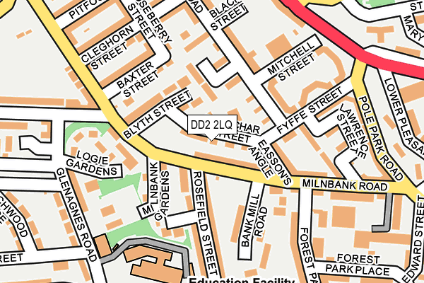 DD2 2LQ map - OS OpenMap – Local (Ordnance Survey) DD2 2LQ map - OS OpenMap – Local (Ordnance Survey)