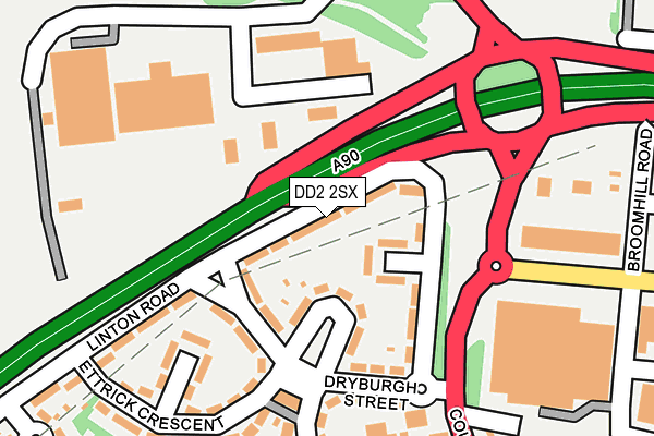 DD2 2SX map - OS OpenMap – Local (Ordnance Survey) DD2 2SX map - OS OpenMap – Local (Ordnance Survey)