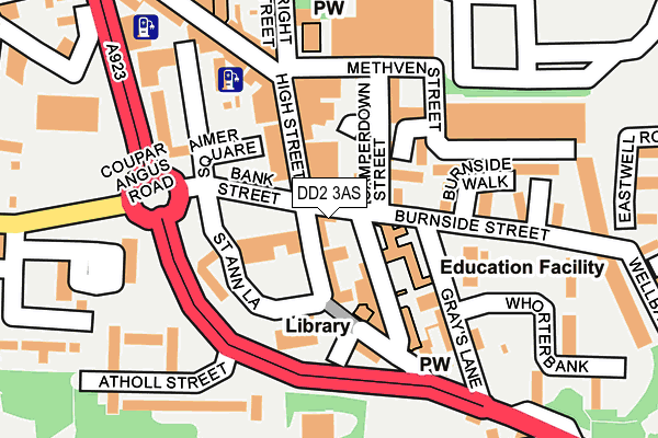 DD2 3AS map - OS OpenMap – Local (Ordnance Survey)