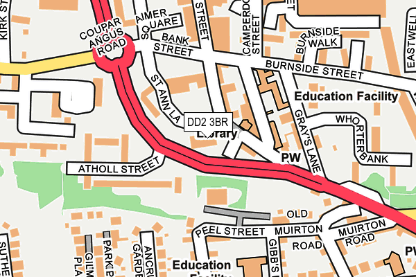 DD2 3BR map - OS OpenMap – Local (Ordnance Survey)