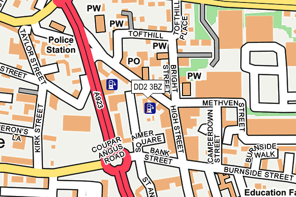 DD2 3BZ map - OS OpenMap – Local (Ordnance Survey) DD2 3BZ map - OS OpenMap – Local (Ordnance Survey)