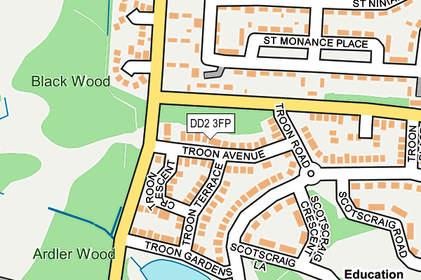 DD2 3FP map - OS OpenMap – Local (Ordnance Survey) DD2 3FP map - OS OpenMap – Local (Ordnance Survey)