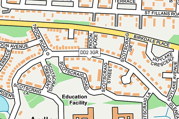 DD2 3GR map - OS OpenMap – Local (Ordnance Survey)