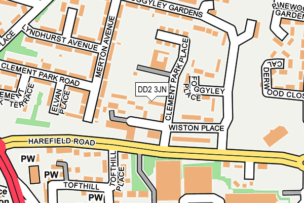 DD2 3JN map - OS OpenMap – Local (Ordnance Survey) DD2 3JN map - OS OpenMap – Local (Ordnance Survey)