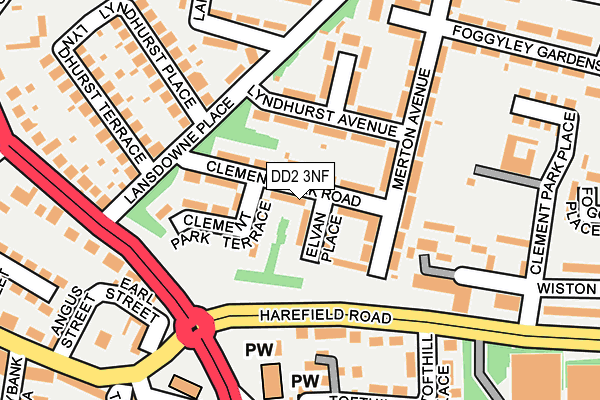 DD2 3NF map - OS OpenMap – Local (Ordnance Survey)