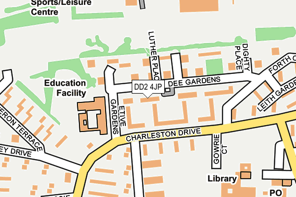 DD2 4JP map - OS OpenMap – Local (Ordnance Survey) DD2 4JP map - OS OpenMap – Local (Ordnance Survey)