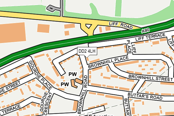 DD2 4LH map - OS OpenMap – Local (Ordnance Survey) DD2 4LH map - OS OpenMap – Local (Ordnance Survey)