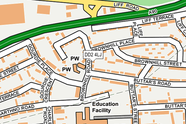DD2 4LJ map - OS OpenMap – Local (Ordnance Survey) DD2 4LJ map - OS OpenMap – Local (Ordnance Survey)