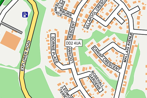 DD2 4UA map - OS OpenMap – Local (Ordnance Survey)