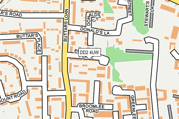 DD2 4UW map - OS OpenMap – Local (Ordnance Survey) DD2 4UW map - OS OpenMap – Local (Ordnance Survey)