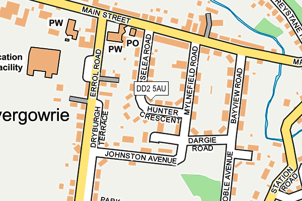 DD2 5AU map - OS OpenMap – Local (Ordnance Survey)