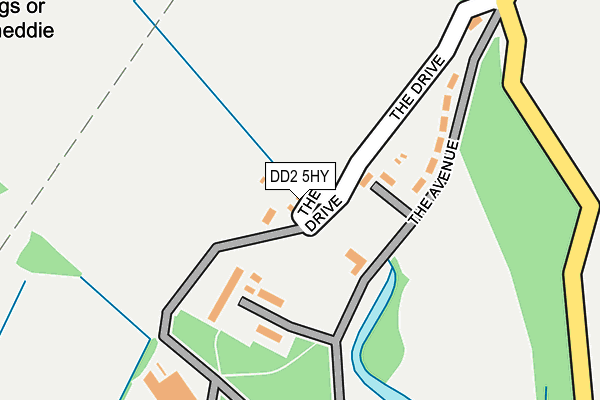 DD2 5HY map - OS OpenMap – Local (Ordnance Survey) DD2 5HY map - OS OpenMap – Local (Ordnance Survey)