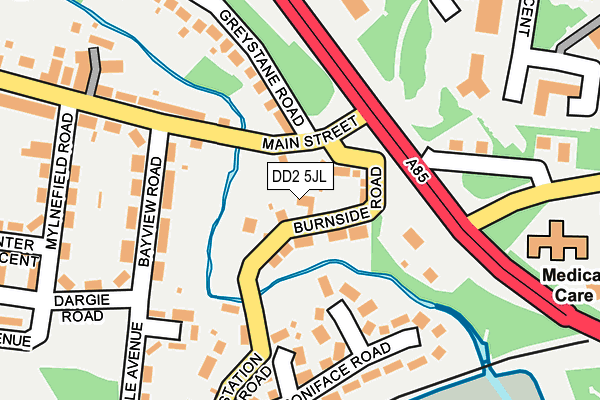 DD2 5JL map - OS OpenMap – Local (Ordnance Survey) DD2 5JL map - OS OpenMap – Local (Ordnance Survey)