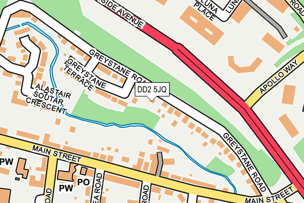 DD2 5JQ map - OS OpenMap – Local (Ordnance Survey)