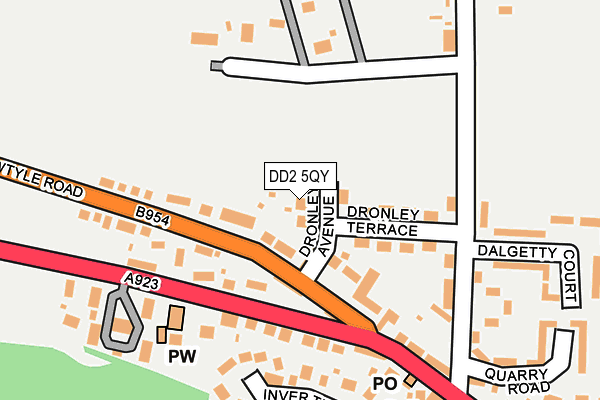 DD2 5QY map - OS OpenMap – Local (Ordnance Survey) DD2 5QY map - OS OpenMap – Local (Ordnance Survey)