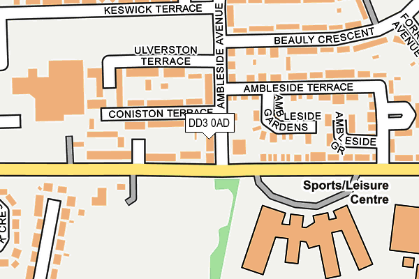 DD3 0AD map - OS OpenMap – Local (Ordnance Survey)