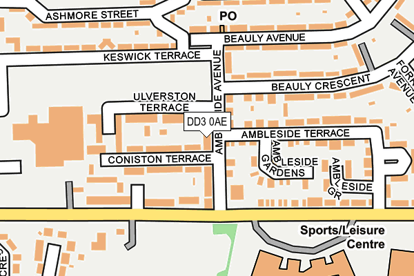 DD3 0AE map - OS OpenMap – Local (Ordnance Survey)