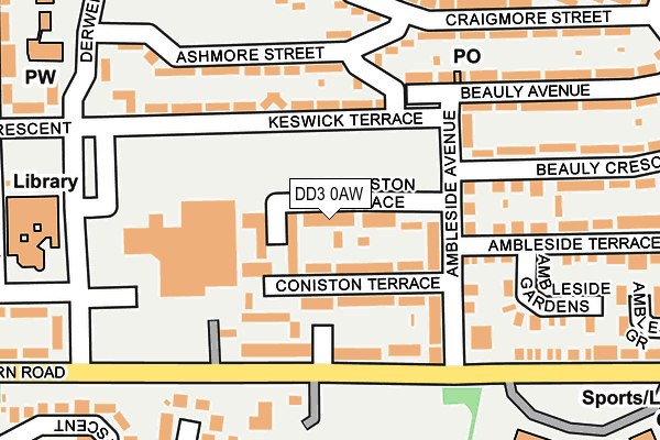 DD3 0AW map - OS OpenMap – Local (Ordnance Survey) DD3 0AW map - OS OpenMap – Local (Ordnance Survey)