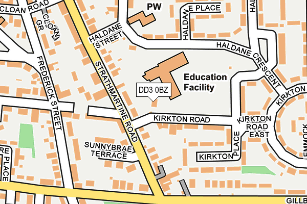 DD3 0BZ map - OS OpenMap – Local (Ordnance Survey) DD3 0BZ map - OS OpenMap – Local (Ordnance Survey)