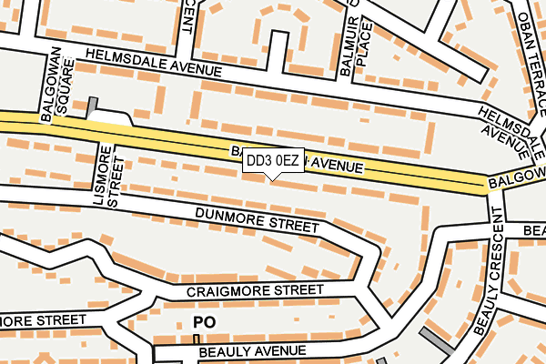 DD3 0EZ map - OS OpenMap – Local (Ordnance Survey)