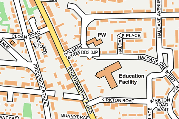 DD3 0JP map - OS OpenMap – Local (Ordnance Survey)