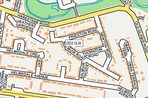 DD3 0LW map - OS OpenMap – Local (Ordnance Survey) DD3 0LW map - OS OpenMap – Local (Ordnance Survey)