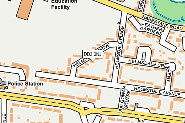 DD3 0NJ map - OS OpenMap – Local (Ordnance Survey) DD3 0NJ map - OS OpenMap – Local (Ordnance Survey)