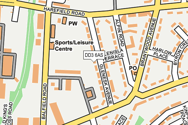 DD3 6AS map - OS OpenMap – Local (Ordnance Survey) DD3 6AS map - OS OpenMap – Local (Ordnance Survey)