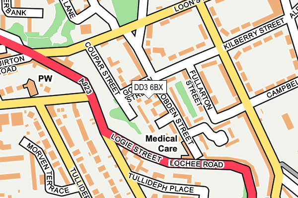 DD3 6BX map - OS OpenMap – Local (Ordnance Survey) DD3 6BX map - OS OpenMap – Local (Ordnance Survey)
