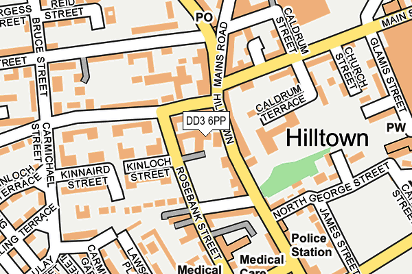 DD3 6PP map - OS OpenMap – Local (Ordnance Survey)