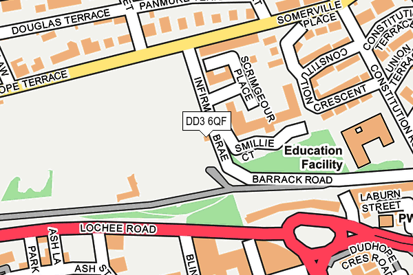 DD3 6QF map - OS OpenMap – Local (Ordnance Survey) DD3 6QF map - OS OpenMap – Local (Ordnance Survey)