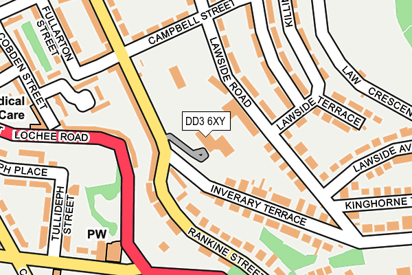 DD3 6XY map - OS OpenMap – Local (Ordnance Survey) DD3 6XY map - OS OpenMap – Local (Ordnance Survey)