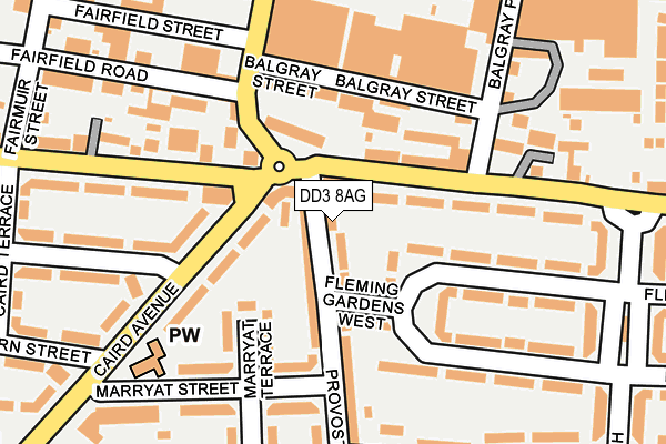 DD3 8AG map - OS OpenMap – Local (Ordnance Survey) DD3 8AG map - OS OpenMap – Local (Ordnance Survey)