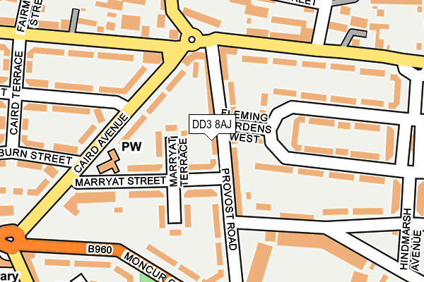 DD3 8AJ map - OS OpenMap – Local (Ordnance Survey) DD3 8AJ map - OS OpenMap – Local (Ordnance Survey)
