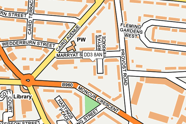 DD3 8AN map - OS OpenMap – Local (Ordnance Survey) DD3 8AN map - OS OpenMap – Local (Ordnance Survey)