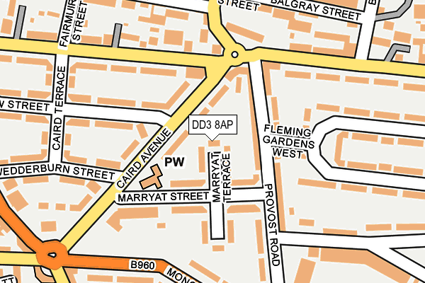DD3 8AP map - OS OpenMap – Local (Ordnance Survey) DD3 8AP map - OS OpenMap – Local (Ordnance Survey)