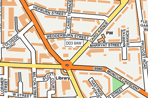 DD3 8AW map - OS OpenMap – Local (Ordnance Survey) DD3 8AW map - OS OpenMap – Local (Ordnance Survey)