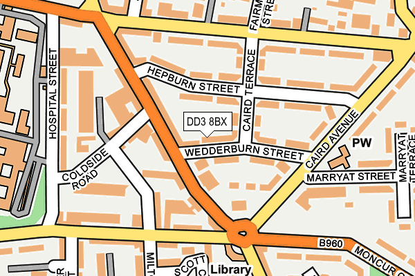 DD3 8BX map - OS OpenMap – Local (Ordnance Survey) DD3 8BX map - OS OpenMap – Local (Ordnance Survey)